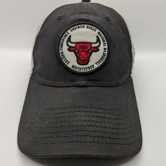 New Era Chicago Bulls NBA Eastern Conferernce LOGO Snapback Hat Black OSFM Cap - Picture 2 of 9
